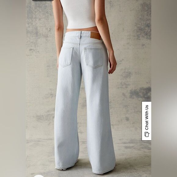 Pacsun Eco Light Blue Ripped Low Rise Baggy Jeans NWT - Picture 4 of 11